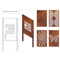 Panel sherm blanco